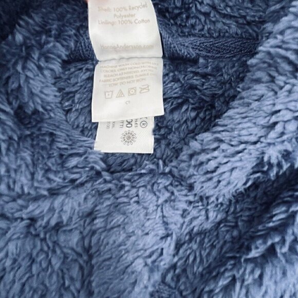 NWT Hanna Andersson Baby Jacket in Marshmallow Navy Blue Size 3T 90 - Picture 7 of 8